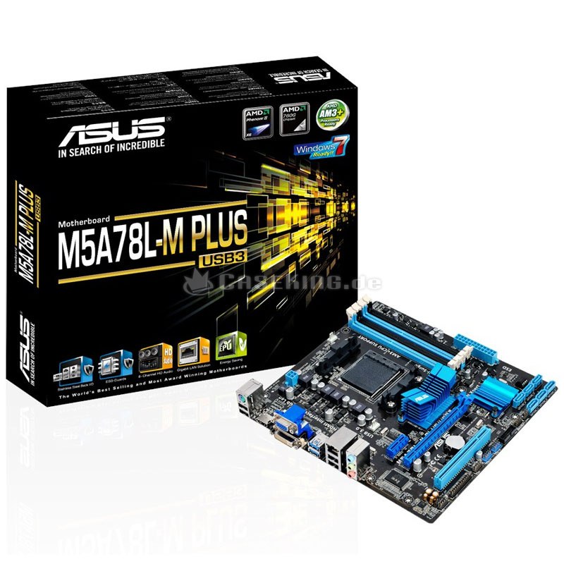 produkt-foto van 'Asus m5a78l-m plus/usb3 - socket am3, 4x ddr3, vga+dvi+hdmi, glan, 4x sata,'