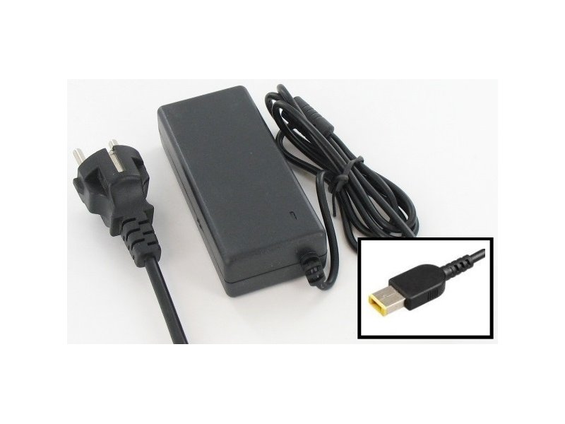 produkt-foto van 'Laptop oplader AC - 19v, max 65w, Blu-Basic, voor o.a. Lenovo'