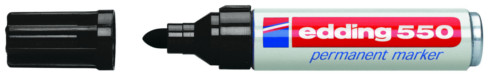 produkt-foto van 'Edding 550 stift - zwart, permanent, rond, 1,5-3mm'