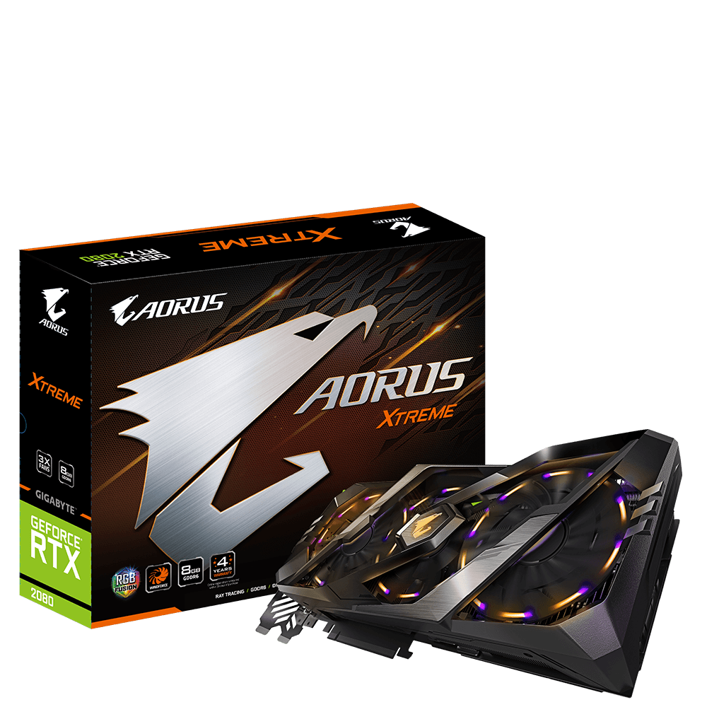 produkt-foto van 'Gigabyte Geforce video-kaart - gv-n2080aorusx-8gc, 8gb, dvi/hdmi/dp'