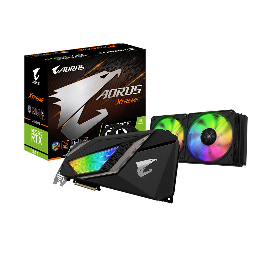 produkt-foto van 'Gigabyte Geforce video-kaart - gv-n208taorus x w-11gc, 11gb, hdmi, 3x dp, Water'