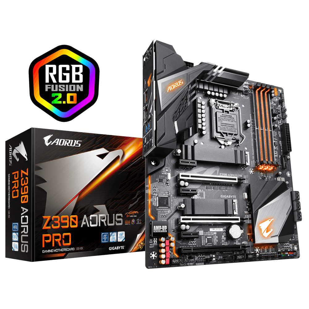 produkt-foto van 'Gigabyte moederbord - z390 aorus pro, rev. 1.0, lga1151, 4x ddr4, 6x sata'