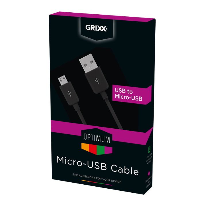 produkt-foto van 'Grixx Optimum Micro USB kabel'