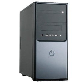 produkt-foto van 'MS-Tech lc-09b midi-tower (geen voeding - zwart)'