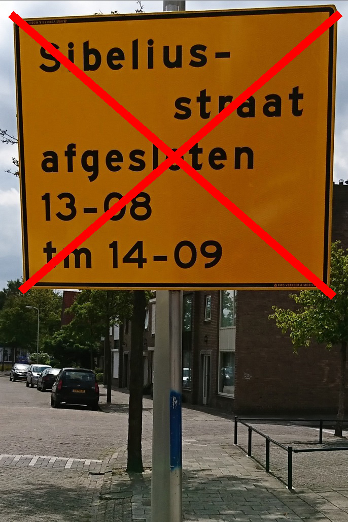 Bord wegwerkzaamheden